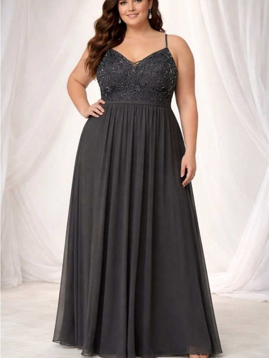 MORILEE BY MADELINE GARDNER Dresses & Skirts - MORILEE A-line Chiffon Evening Beaded Embroidery Ethereal Airy MOB MOG Size 18